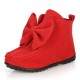 Winter Baby Kids Girls Dancing Shoes Adornment Santa Christmas Gift Princess Leather Flats Bowknot Short Boots