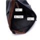 14 inches Men PU Leather Minimalist Leisure Travel Backpack Large Capacity Laptop Bag Satchel