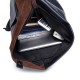 14 inches Men PU Leather Minimalist Leisure Travel Backpack Large Capacity Laptop Bag Satchel