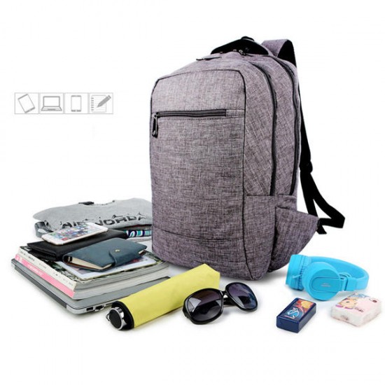 14inch Laptop Men Women Canvas Backpack Student Outdoor Travel Hiking Backpack