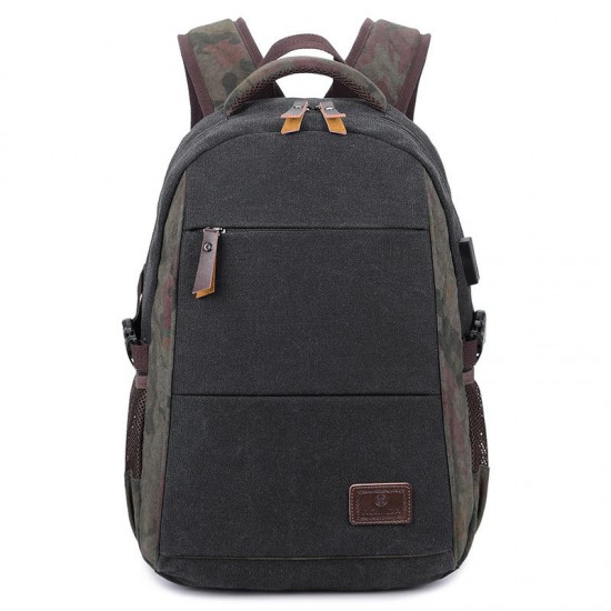 18in Laptop Backpack Casual Travel Bag Canvas Bag with USB Charging Port 18in Laptop Backpack Casual Travel Bag Canvas Bag with USB Charging Port