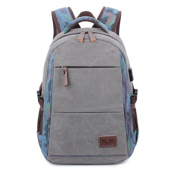 18in Laptop Backpack Casual Travel Bag Canvas Bag with USB Charging Port 18in Laptop Backpack Casual Travel Bag Canvas Bag with USB Charging Port