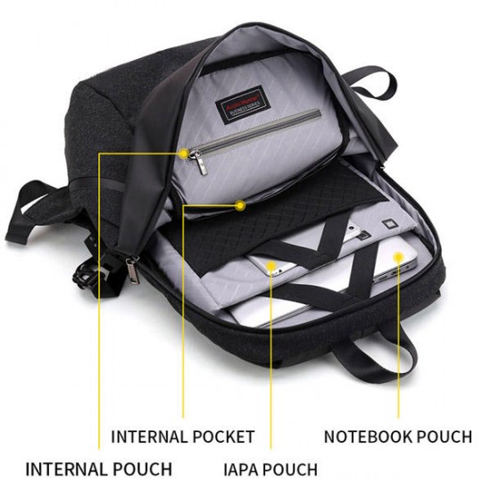 Alarm System Men Anti-theft Backpack Water Repellent Business Travel Laptop Backpack Alarm System Men Anti-theft Backpack Water Repellent Business Travel Laptop Backpack