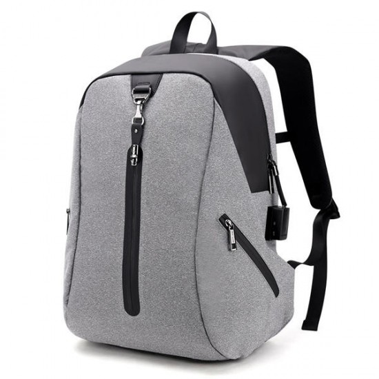 Alarm System Men Anti-theft Backpack Water Repellent Business Travel Laptop Backpack