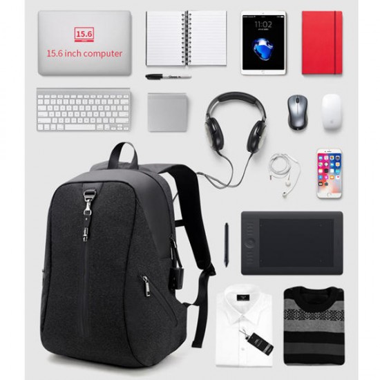 Alarm System Men Anti-theft Backpack Water Repellent Business Travel Laptop Backpack Alarm System Men Anti-theft Backpack Water Repellent Business Travel Laptop Backpack