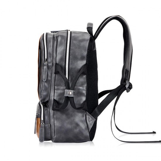 Men Microfiber School Bag Large Capacity Computer Backpack Leisure Handbag