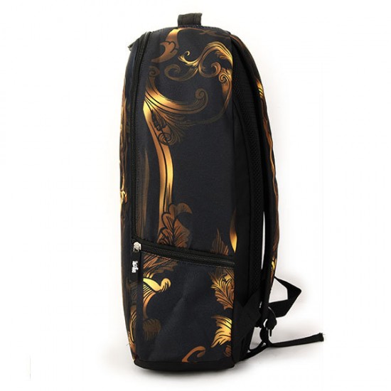 Men Women Outdoor Travel Skull Pattern Polyester Multifunctional Shoulders Bag Backpack