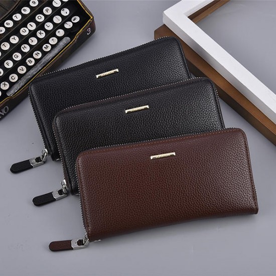 12 Card Slots Men PU Leather Long Wallet Casual Business Purse Card Holder Phone Bag Cluthes Bag