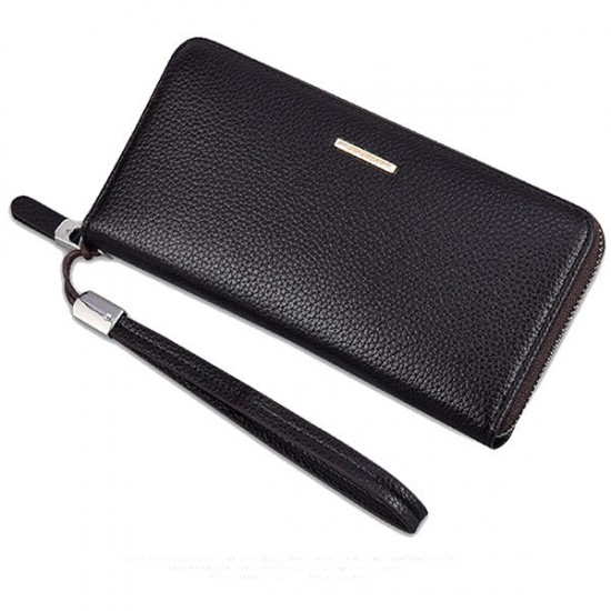 12 Card Slots Men PU Leather Long Wallet Casual Business Purse Card Holder Phone Bag Cluthes Bag