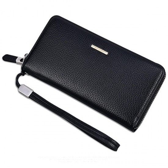 12 Card Slots Men PU Leather Long Wallet Casual Business Purse Card Holder Phone Bag Cluthes Bag