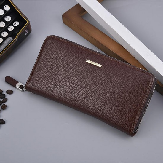 12 Card Slots Men PU Leather Long Wallet Casual Business Purse Card Holder Phone Bag Cluthes Bag