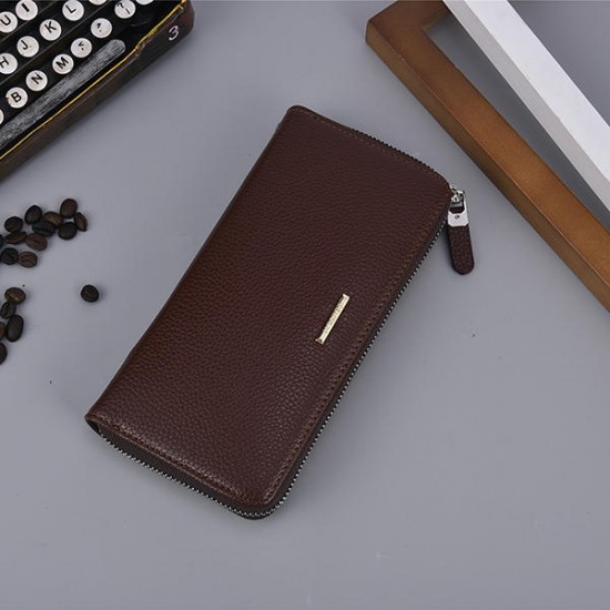 12 Card Slots Men PU Leather Long Wallet Casual Business Purse Card Holder Phone Bag Cluthes Bag