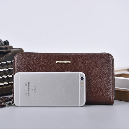 12 Card Slots Men PU Leather Long Wallet Casual Business Purse Card Holder Phone Bag Cluthes Bag