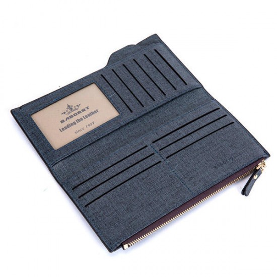 18 Card Slots Men PU Leather Casual Business Long Wallet Multifunctional Clutches Bag Card Holder