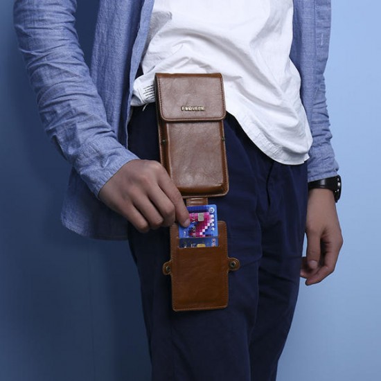 2 Card Slots Phone Bag 5.5'' Smartphone Wallet PU Leather Waist Bag For Men Women 2 Card Slots Phone Bag 5.5'' Smartphone Wallet PU Leather Waist Bag For Men Women