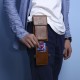 2 Card Slots Phone Bag 5.5'' Smartphone Wallet PU Leather Waist Bag For Men Women