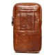 4.7 to 6 Inches Cell Phone Pouch Genuine Leather Waterproof Waist Pack For Men