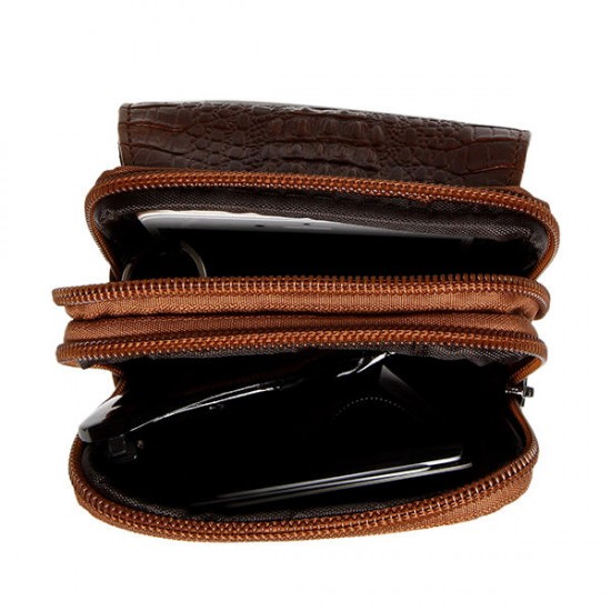 4.7 to 6 Inches Cell Phone Pouch Genuine Leather Waterproof Waist Pack For Men 4.7 to 6 Inches Cell Phone Pouch Genuine Leather Waterproof Waist Pack For Men