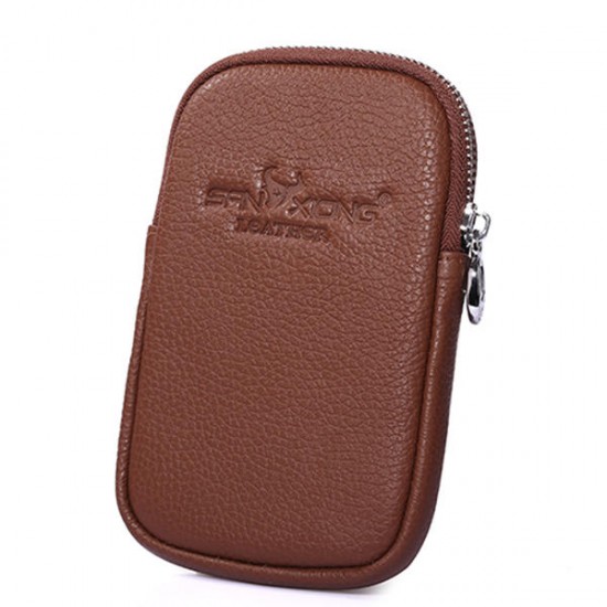 6 Inches Cell Phone Men Cowhide Genuine Leather Waist Bag 6 Inches Cell Phone Men Cowhide Genuine Leather Waist Bag
