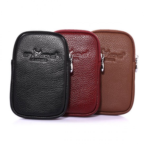 6 Inches Cell Phone Men Cowhide Genuine Leather Waist Bag 6 Inches Cell Phone Men Cowhide Genuine Leather Waist Bag