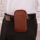 6 Inches Cell Phone Men Cowhide Genuine Leather Waist Bag