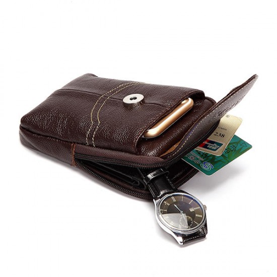 6inch Cell Phone Waist Bag Men Retro Cowhide Leather Waist Bag 6inch Cell Phone Waist Bag Men Retro Cowhide Leather Waist Bag