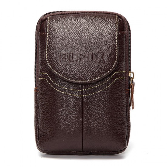 6inch Cell Phone Waist Bag Men Retro Cowhide Leather Waist Bag 6inch Cell Phone Waist Bag Men Retro Cowhide Leather Waist Bag
