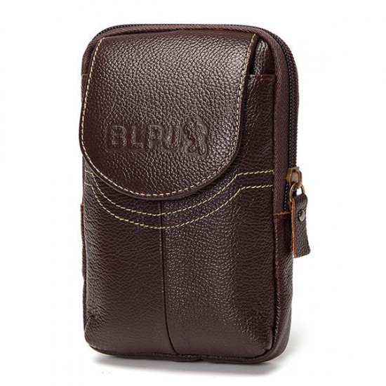 6inch Cell Phone Waist Bag Men Retro Cowhide Leather Waist Bag 6inch Cell Phone Waist Bag Men Retro Cowhide Leather Waist Bag