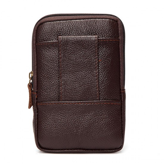 6inch Cell Phone Waist Bag Men Retro Cowhide Leather Waist Bag 6inch Cell Phone Waist Bag Men Retro Cowhide Leather Waist Bag