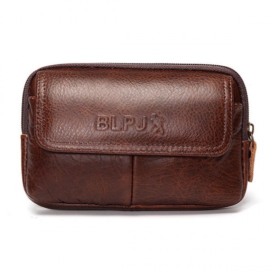 6inch Cell Phone Waist Bag Men Retro Cowhide Leather Waist Bag 6inch Cell Phone Waist Bag Men Retro Cowhide Leather Waist Bag