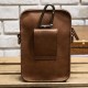 7inch Cell Phone Waist Bag Men Retro PU Leather Waist Bag Crossbody Bag