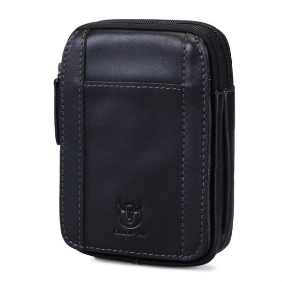 Bullcaptain® Genuine Leather Waist Pouch Minimalist Phone Bag Hanging Wallet Coin Purse Bum Bag Bullcaptain® Genuine Leather Waist Pouch Minimalist Phone Bag Hanging Wallet Coin Purse Bum Bag