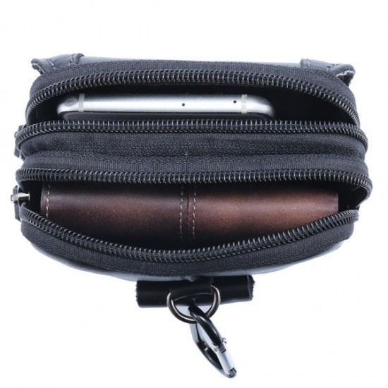 Bullcaptain® Genuine Leather Waist Pouch Minimalist Phone Bag Hanging Wallet Coin Purse Bum Bag Bullcaptain® Genuine Leather Waist Pouch Minimalist Phone Bag Hanging Wallet Coin Purse Bum Bag