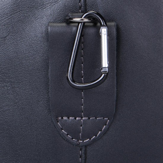 Bullcaptain® Genuine Leather Waist Pouch Minimalist Phone Bag Hanging Wallet Coin Purse Bum Bag