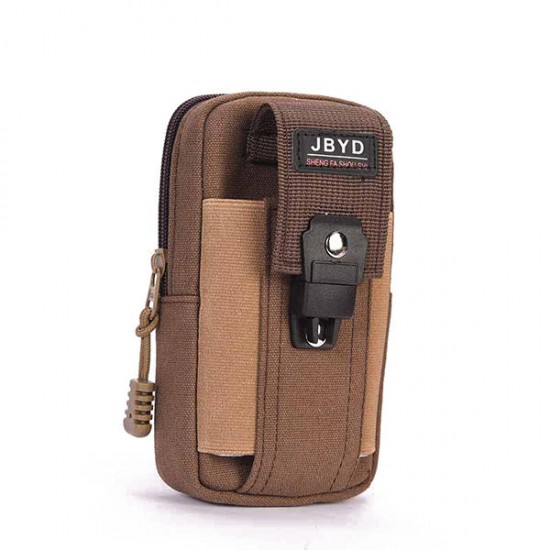 Men Canvas Belt Loop Hook Holster Outdoor Pouch Bag for Mobile Phone up to 6inch