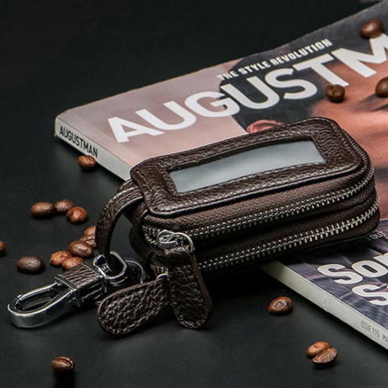 PU Leather Key Bag Solid Casual Waist Bag Vintage Coin wallet For Men
