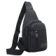 Canvas Mens Sling Bag Chest Pack Crossbody Sports Bag