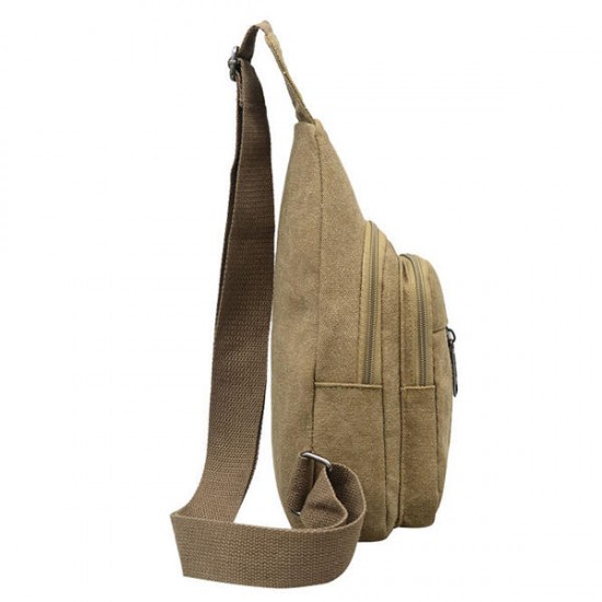 Canvas Mens Sling Bag Chest Pack Crossbody Sports Bag