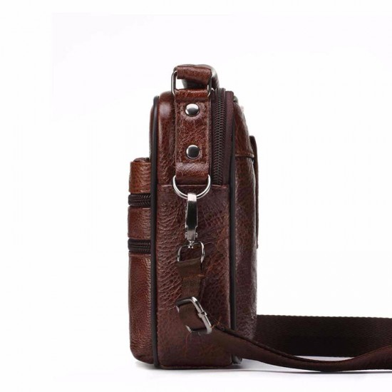 FUZHINIAO Men Luxury Genuine Leather Messenger Bag Brand Designer High Quality Shoulder Bag