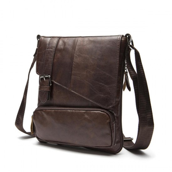 Genuine Leather Big Capacity Shoulder Bag Leisure Crossbody Bag Message Bag For Men Genuine Leather Big Capacity Shoulder Bag Leisure Crossbody Bag Message Bag For Men