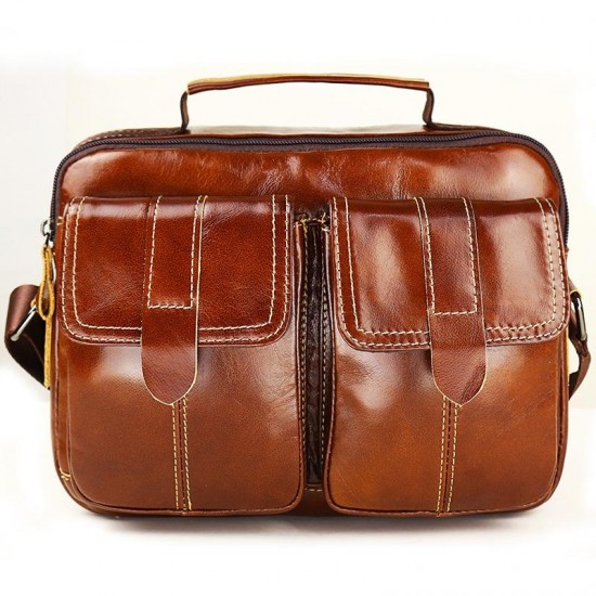 Genuine Leather Briefcase Business Bag Messenger Bag For Men Genuine Leather Briefcase Business Bag Messenger Bag For Men