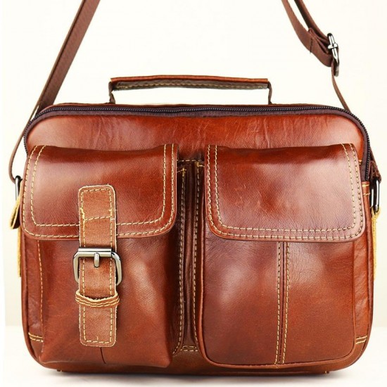 Genuine Leather Briefcase Business Bag Messenger Bag For Men