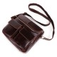 Genuine Leather Retro Postman Crossbody Bags Casual Briefcase Oil Wax Shoulder Bag For Men