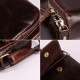 Genuine Leather Retro Postman Crossbody Bags Casual Briefcase Oil Wax Shoulder Bag For Men