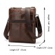 Genuine Leather Solid Shoulder Bag Messenger Bag For Men