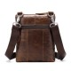 Genuine Leather Solid Shoulder Bag Messenger Bag For Men