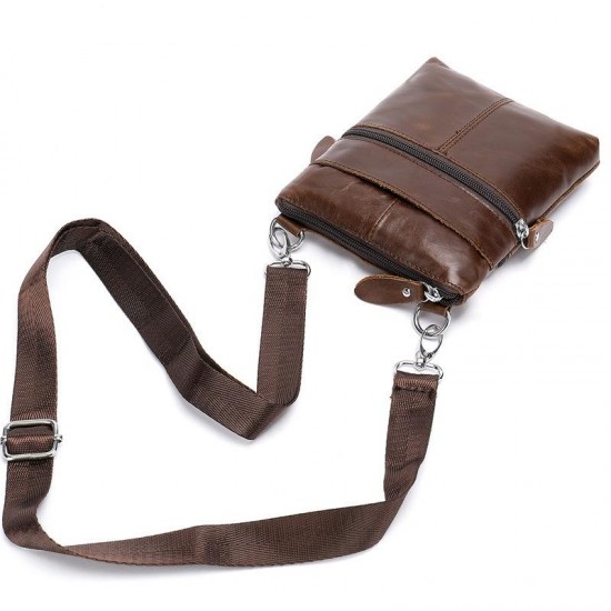 Genuine Leather Solid Shoulder Bag Messenger Bag For Men Genuine Leather Solid Shoulder Bag Messenger Bag For Men