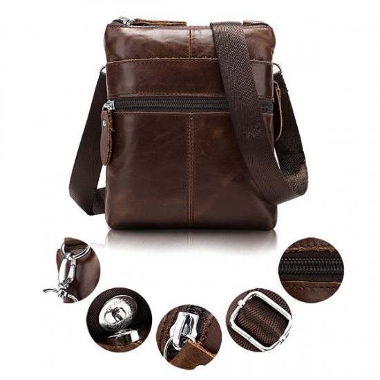 Genuine Leather Solid Shoulder Bag Messenger Bag For Men Genuine Leather Solid Shoulder Bag Messenger Bag For Men