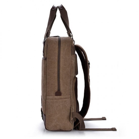 14-15inch Laptop Men Women Canvas Casual Backpack Outdoor Knapsack