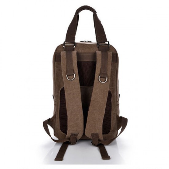 14-15inch Laptop Men Women Canvas Casual Backpack Outdoor Knapsack